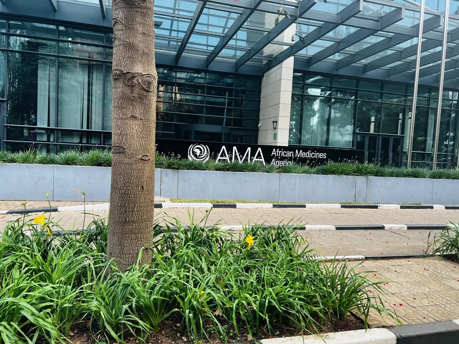 Entrance to the African Medicines Agency headquarters in Kigali
